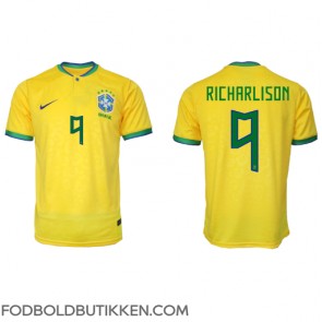 Brasilien Richarlison #9 Hjemmebanetrøje VM 2022 Kortærmet